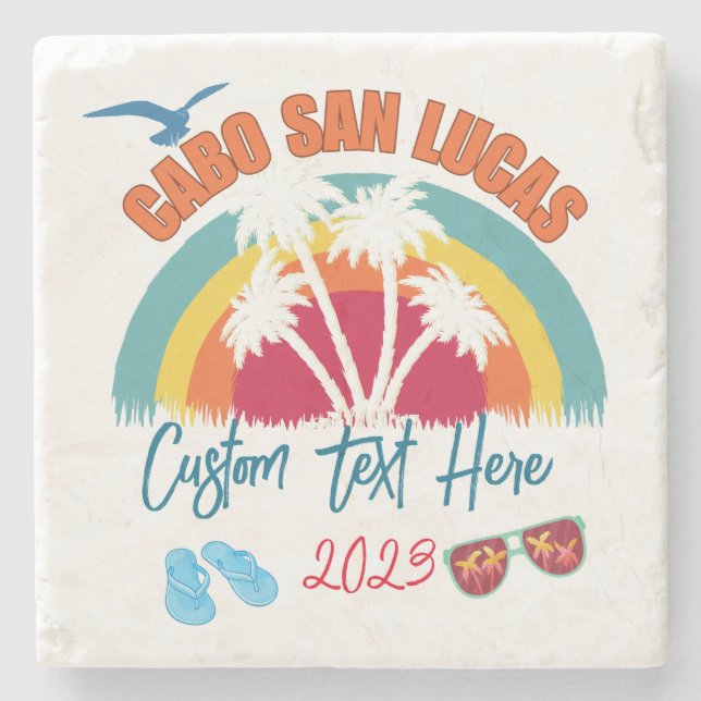 Cabo San Lucas Mexiko Urlaub Personalisierung Steinuntersetzer (Vorderseite)