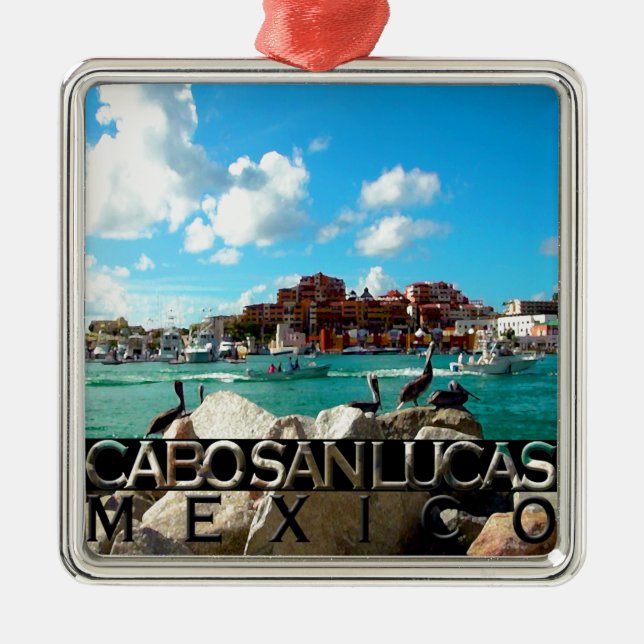 Cabo San Lucas Silbernes Ornament (Vorne)