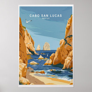 Cabo San Lucas Travel Print, Mexico Wall Art Poster