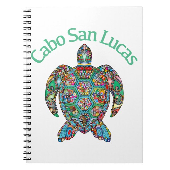 Cabo San Lucas Tribal Turtle Notizblock (Vorderseite)
