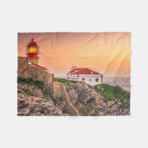 Cabo Sao Vicente am Sonnenuntergang Algarve, Fleecedecke