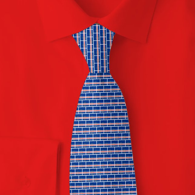 Cabo Verde Flag Brick Pattern Krawatte (Von Creator hochgeladen)