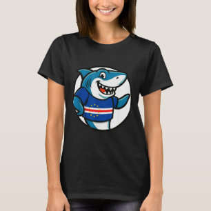 Cabo Verde Flagge Hai Lustig Cabo Verdean T-Shirt