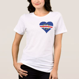 Cabo Verde Liebe Herzenflagge Tri-Blend Shirt