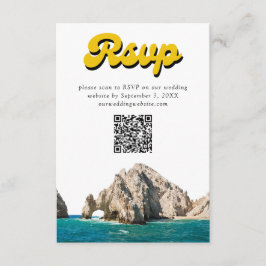 Cabo Wedding Einladung Retro UAWG QR Code Umschlie