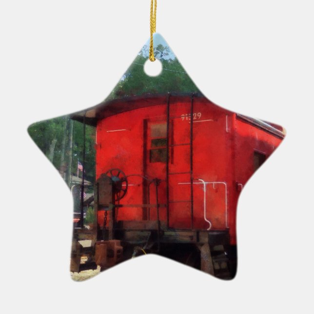 Caboose Keramik Ornament (Vorne)