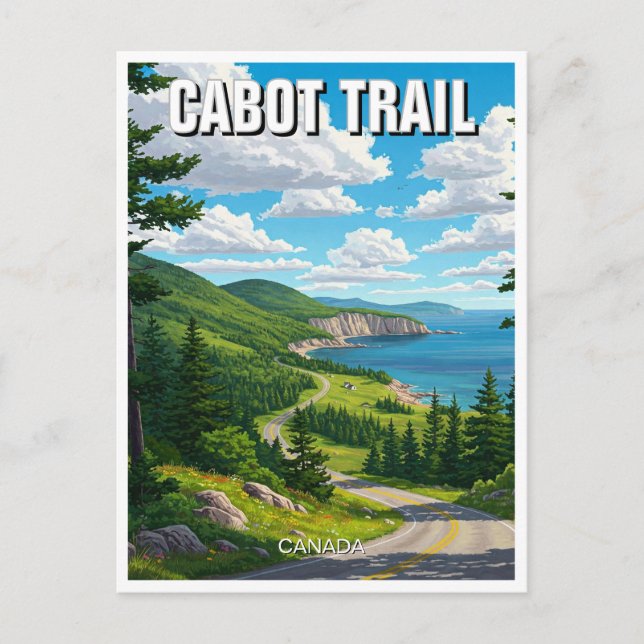 Cabot Trail Nova Scotia Canada Travel Postkarte (Vorderseite)