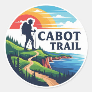 Cabot Trail Nova Scotia Canada Travel Runder Aufkleber