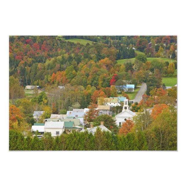 Cabot, Vermont im Herbst. Nordost-Königreich. Fotodruck (Vorne)