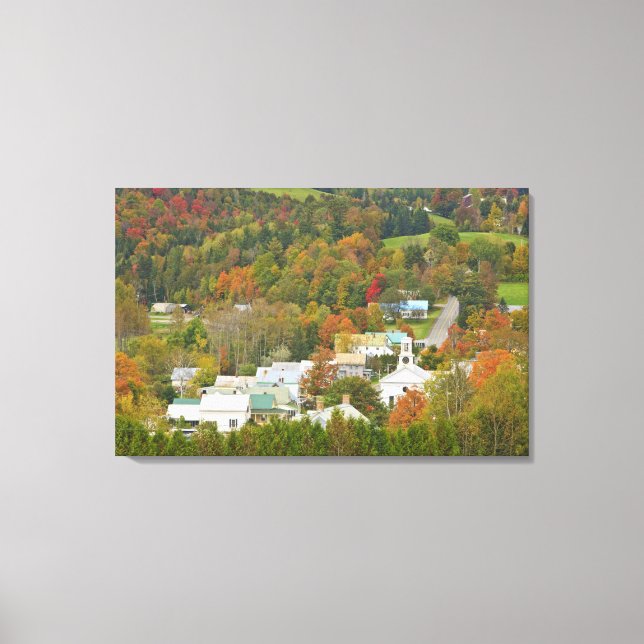 Cabot, Vermont im Herbst. Nordost-Königreich. Leinwanddruck (Vorderseite)