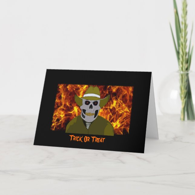 Cabots Skull Cowboy Grußkarte Karte (Vorderseite)