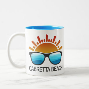 Cabretta Beach Sapelo Island Georgia Sonnenbrillen Zweifarbige Tasse