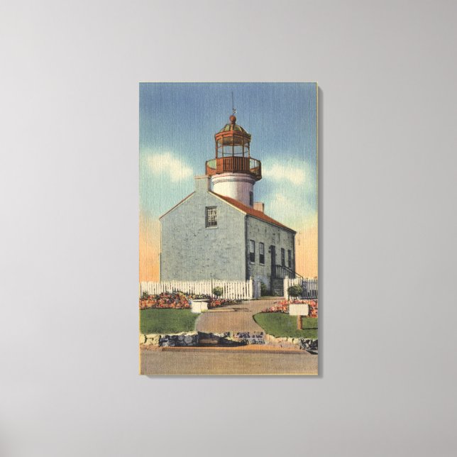 Cabrillo Nat'l Monument, Leuchtturm Point Loma Leinwanddruck (Vorderseite)