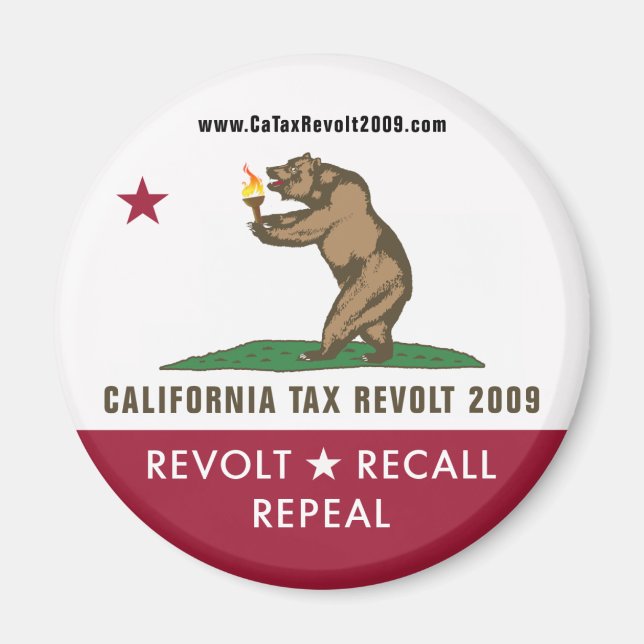 CAC Tax Revolt Flag Magnet 2009 (Vorne)