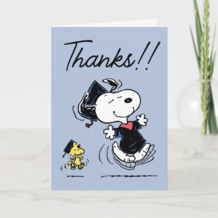cacahuètes Snoopy & Woodstock Graduation Merci