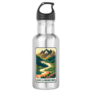 Cache la Poudre River Colorado Colors Edelstahlflasche