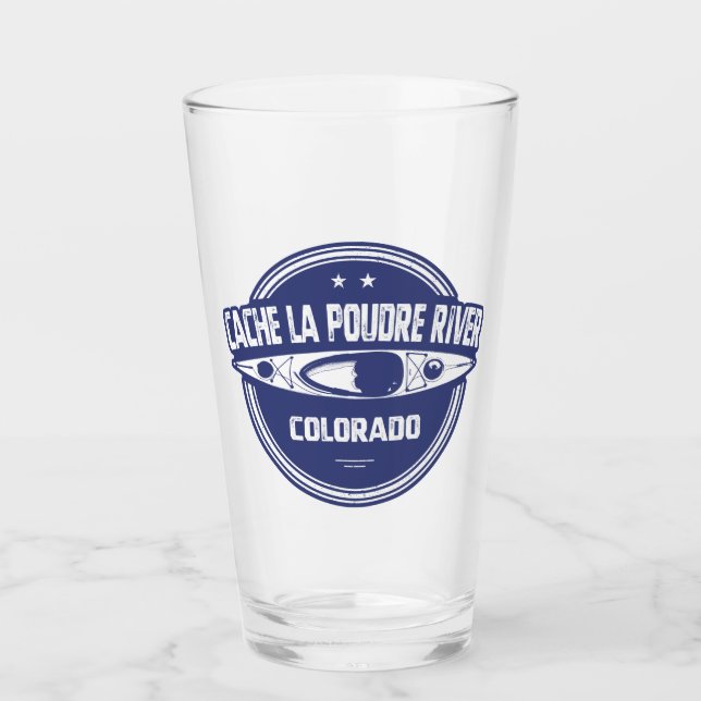 Cache la Poudre River Colorado Kayaking Glas (Vorderseite)