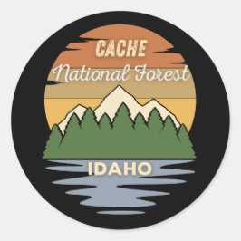 Cache National Forest Idaho Klassischer Rundaufkle Runder Aufkleber