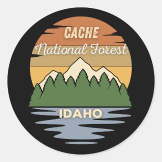 Cache National Forest Idaho Klassischer Rundaufkle Runder Aufkleber