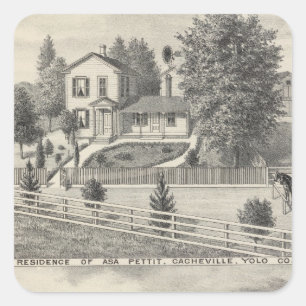 Cacheville Res, Madison-Mühle Quadratischer Aufkleber