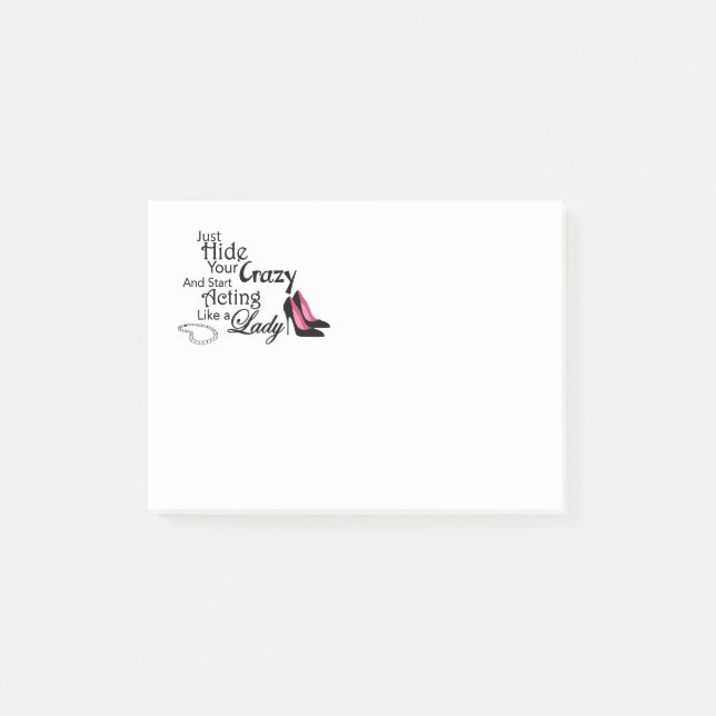 Cachez vos notes de post-it folles (Devant)