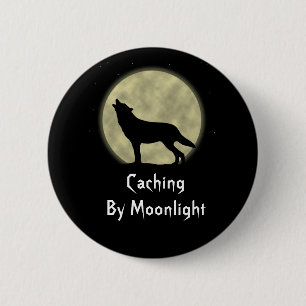 Cachieren durch Mondschein Geocaching Swag-Button Button