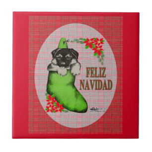 Cachorrito Feliz Navidad Fliese
