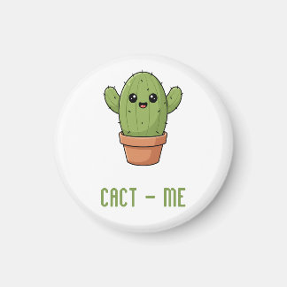 Cact-Us Funny Cactus Couple Pun Anniversary Gift Magnet