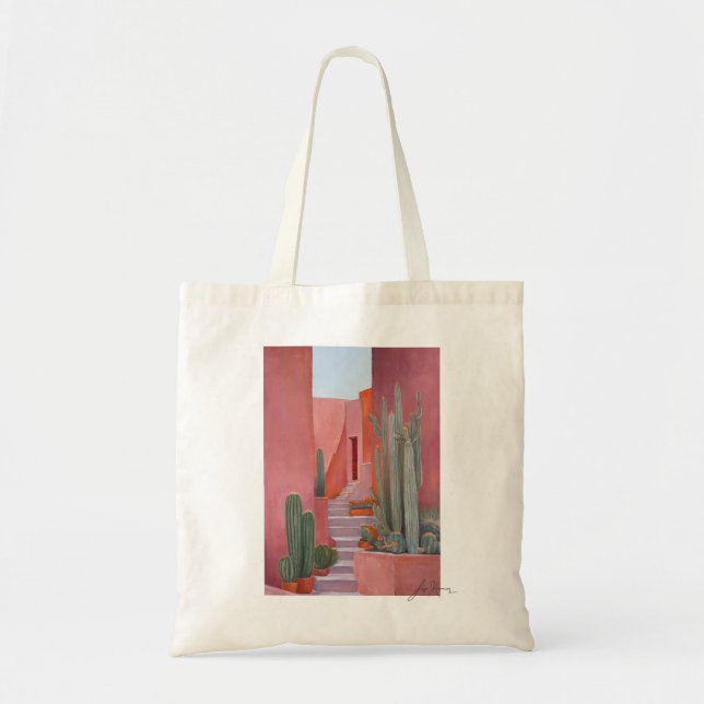 Cacti Ally-Tasche – Desert Art, Boho-Stil Tragetasche (Vorne)