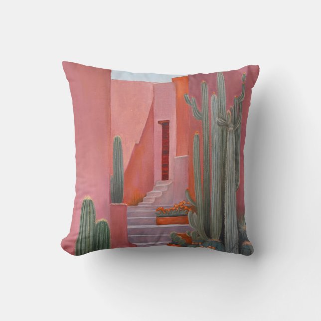 Cacti Ally Throw Pillow Kissen (Vorderseite)