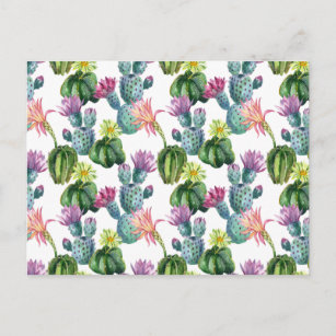 Cacti Art Pattern Postkarte