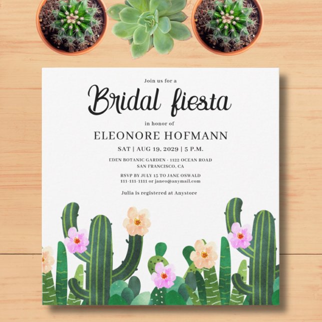 Cacti Blume Bridal Fiesta Einladung (Von Creator hochgeladen)