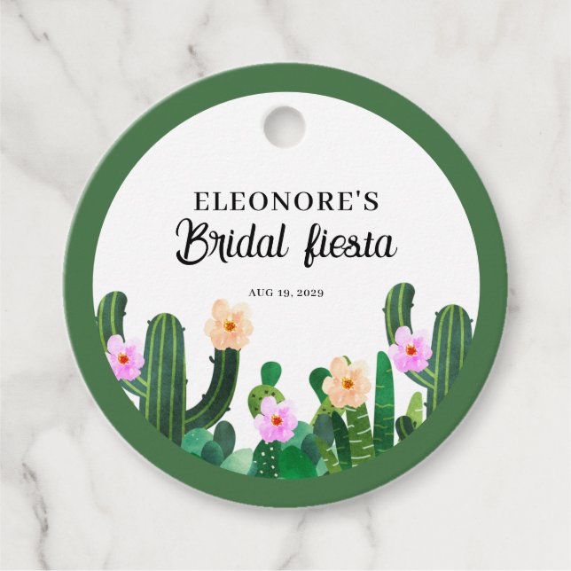 Cacti flowers  Bridal Fiesta  Geschenkanhänger (Vorderseite)