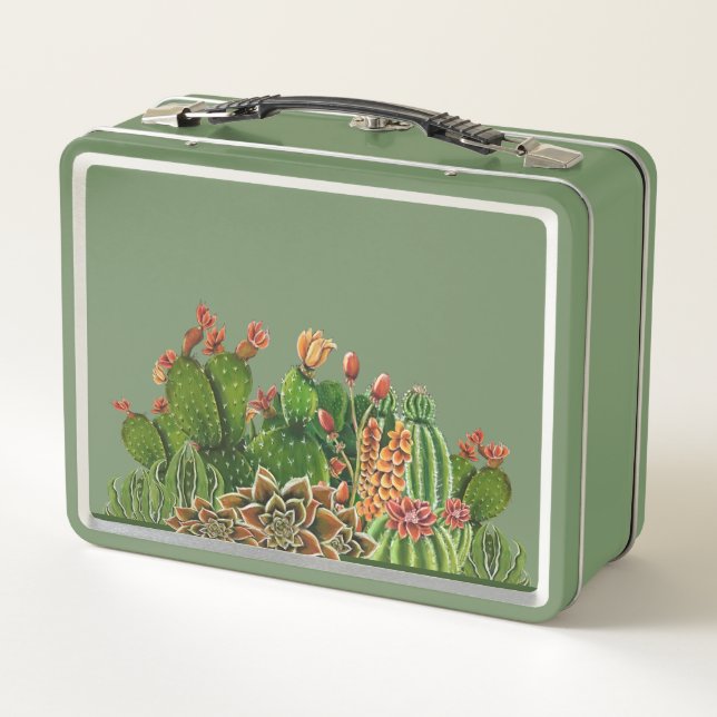 Cacti Metal Lunchbox (Rückseite)