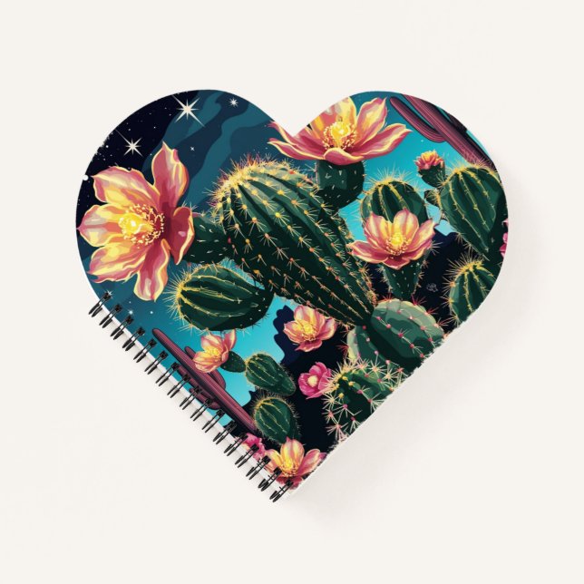 Cacti-Nachtgeschenk Notizbuch (Vorderseite)