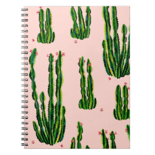 Cacti nahtlos Muster Aquarell. Kakteen in Blogs Notizblock