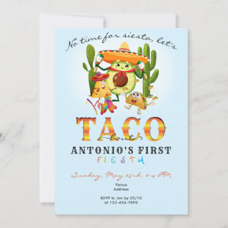 Cacti No time for Siesta First Fiesta 1. Geburtsta Einladung