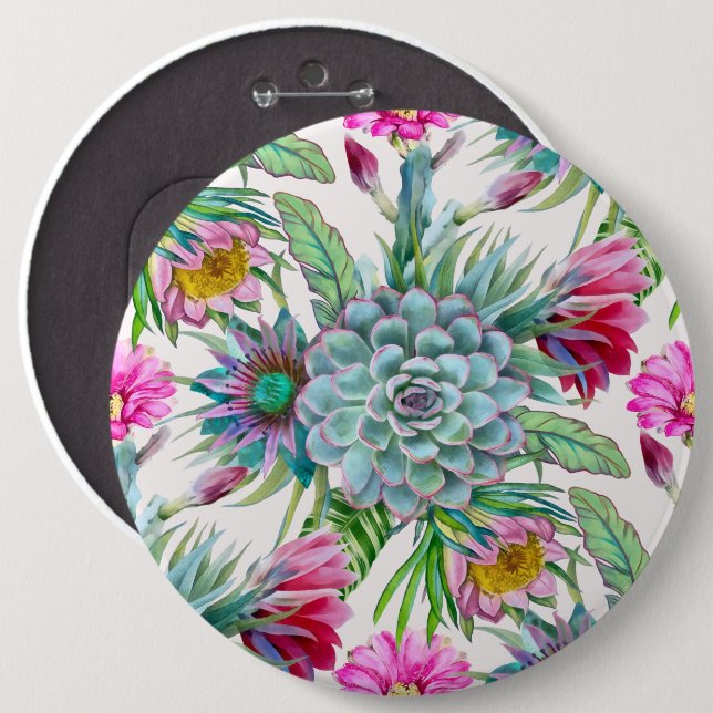 Cacti Pattern Button (Vorne & Hinten)