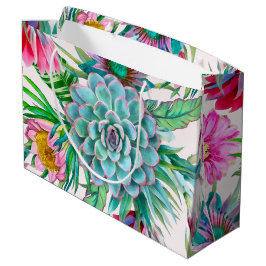 Cacti Pattern Große Geschenktüte
