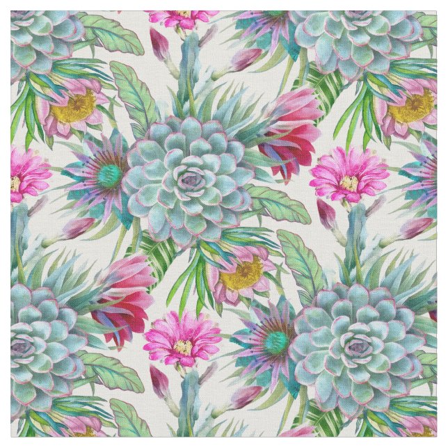 Cacti Pattern Stoff (Nahaufnahme)