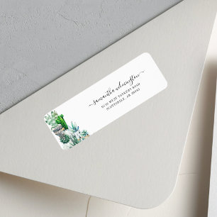 Cacti-Pflanze Botanische Script-Rücksendeadresse