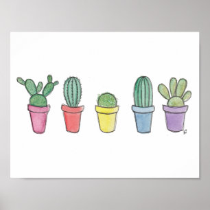 Cacti Print Poster