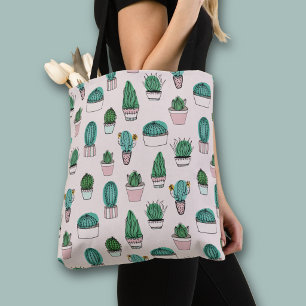 Cacti succulents potted Pflanze Muster Tasche
