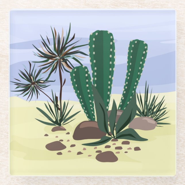 Cacti, Süßungsmittel. Glasuntersetzer (Vorderseite)