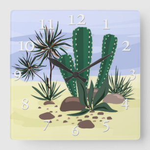 Cacti, Süßungsmittel. Quadratische Wanduhr