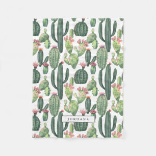 Cacti-Wüste-Thema Personalisiert Fleecedecke
