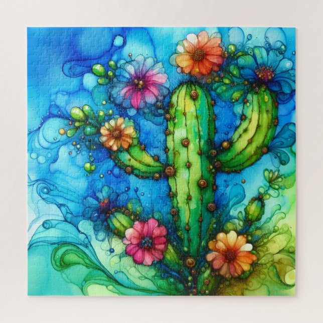 Cactus Alcohol Ink (Vertikal)