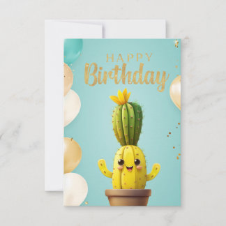 Cactus Anniversaire Joyeux : Carte Anniversaire