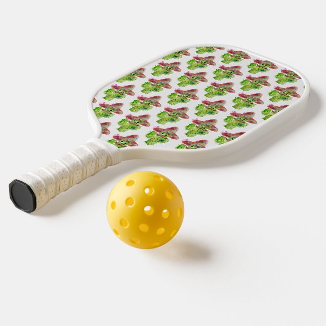 Cactus Art Sombrero Hat Eyes Fun Green Pickleball Schläger (Ablage2  )