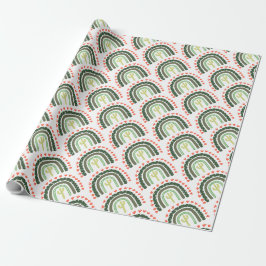 Cactus Artisan Rainbow Orange Green Modern Wüste Geschenkpapier